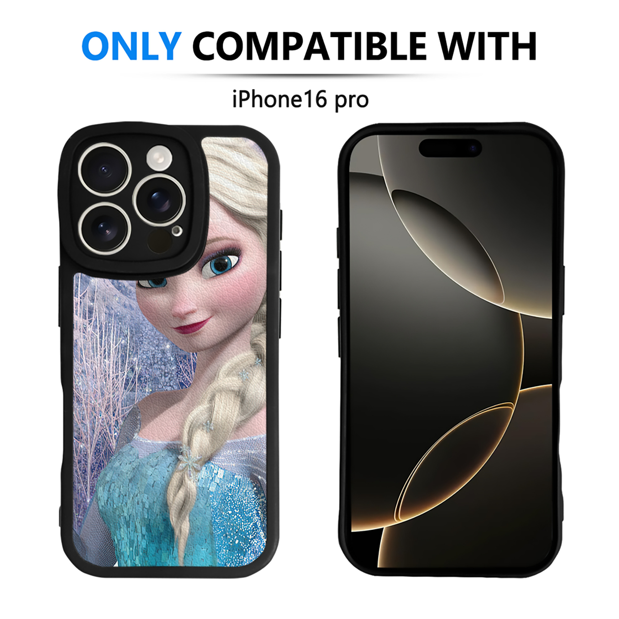 （画像用） アナと雪の女王 アンナ エルサ Frozen Anna Elsa 【iPhone 16シリーズ対応】シリコンスマホケース（レザー調） 材質：シリコン